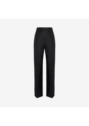 ALEXANDER MCQUEEN - High-waisted Leather Trousers - Item 782633Q5ALW1000
