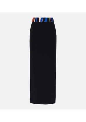 Pucci Marmo-print crêpe maxi skirt