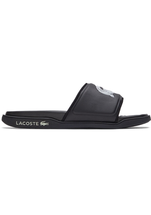 Lacoste Black Croco Dualiste Slides