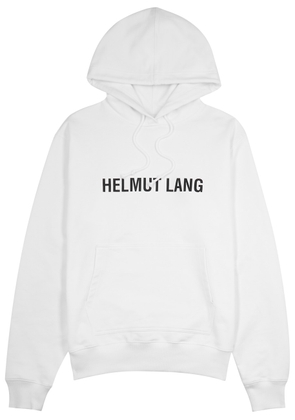 Helmut Lang Core Hooded Cotton Sweatshirt - White And Black - L