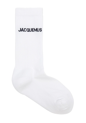 Jacquemus Les Chaussettes Logo Cotton-blend Socks, Socks, White - 36-39