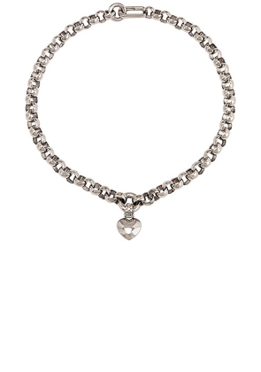 LAURA LOMBARDI Amorina Pendant Necklace in Metallic Silver.