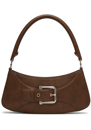 OSOI Brown Belted Brocle Bag