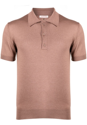 Valentino Garavani knitted short-sleeve polo shirt - Brown