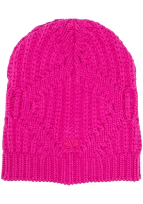 Valentino Garavani virgin-wool knit hat - Pink