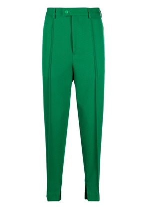 Prada pleated slim-cut trousers - Green