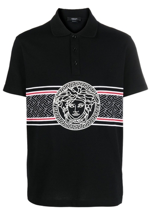 Versace Medusa Head-print polo shirt - Black