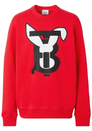 Burberry Rabbit logo-print sweatshirt - Red