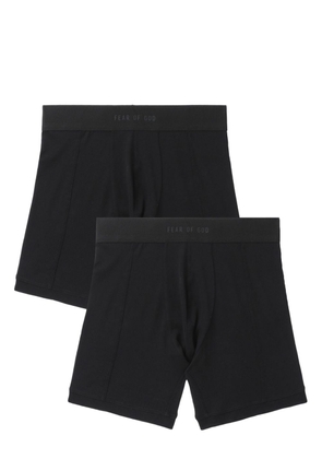 Fear Of God logo-waistband cotton blend boxers (pack of two) - Black