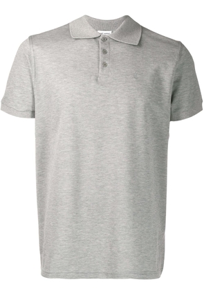 Saint Laurent embroidered Monogram polo shirt - Grey