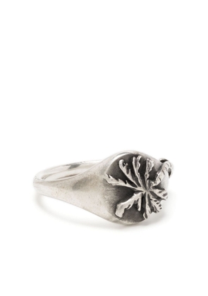WERKSTATT:MÜNCHEN M1711 palm-motif silver signet ring