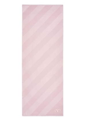 Valentino Garavani VLogo Signature striped scarf - Pink