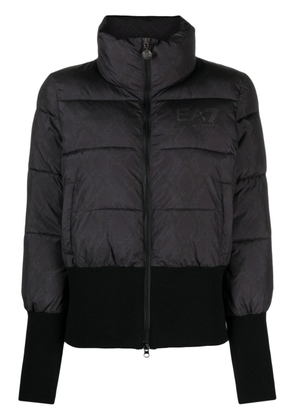 Ea7 Emporio Armani logo-print padded jacket - Black