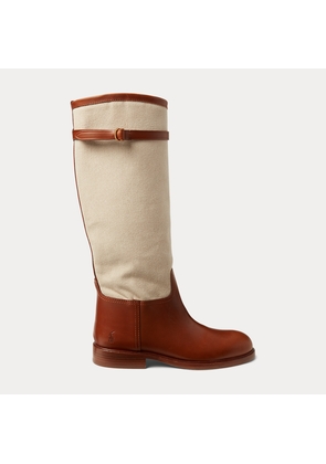 Canvas-Leather Riding Boot