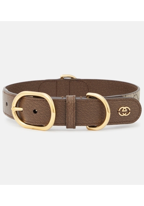 Gucci GG L/XL faux leather dog collar