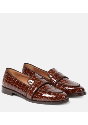 Aquazzura Martin croc-effect leather loafers