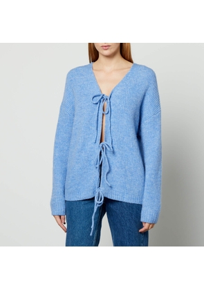 Résumé Osna Tie-Front Rib-Knitted Cardigan - S
