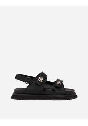 Dolce & Gabbana Calfskin Nappa Sandals - Man Sandals And Slides Black 44