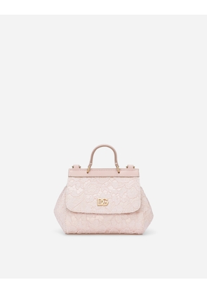 Dolce & Gabbana Cordonetto Lace Mini Sicily Bag - Woman Accessories Pink Viscose Onesize