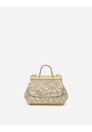 Dolce & Gabbana Mini Sicily Handbag - Woman Accessories Gold Fabric Onesize