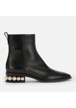 Nicholas Kirkwood Women's 30mm Casati Leather Heeled Ankle Boots - Black - UK 4