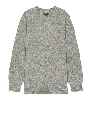 Beams Plus Crew Cashmere Sweater in Grey - Grey. Size L (also in XL/1X).