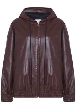 Rosetta Getty Plonge leather hooded jacket - Brown