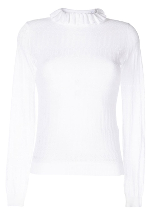Patou ribbed high neck jumper - White