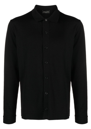 Roberto Collina button-up wool shirt - Black