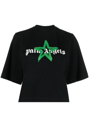 Palm Angels Star Sprayed T-shirt - Black