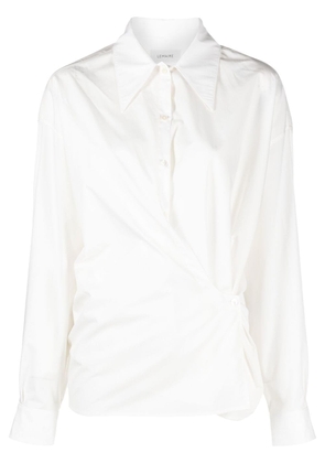 Lemaire asymmetric-button long-sleeve shirt - White