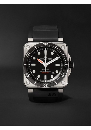 Bell & Ross - BR 03-92 Diver Automatic 42mm Stainless Steel and Rubber Watch, Ref. No. BR0392-­D-­BL-­ST/SRB - Men - Black