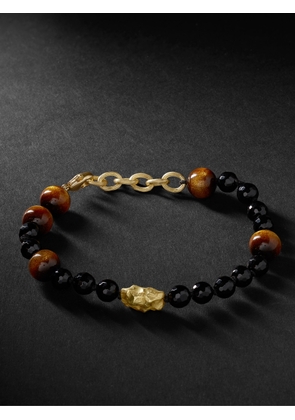 Elhanati - 18-Karat Gold, Coral and Onyx Bracelet - Men - Gold