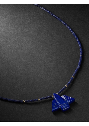 Jacquie Aiche - Thunderbird Gold Lapis Beaded Necklace - Men - Blue