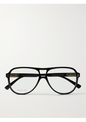 Gucci Eyewear - Aviator-Style Acetate Optical Glasses - Men - Black