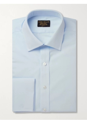 Emma Willis - Blue Double-Cuff Cotton Shirt - Men - Blue - UK/US 15
