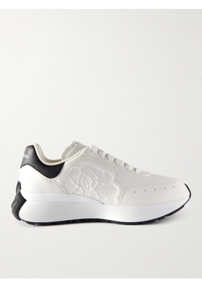 Alexander McQueen - Sprint Runner Exaggerated-Sole Logo-Embossed Leather Sneakers - Men - White - EU 39