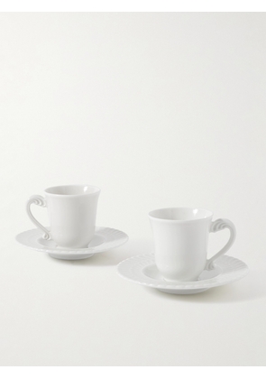 Buccellati - Porcelain Set of Two Espresso Cups and Saucers - Men - White