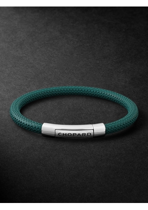 Chopard - Classic Racing Rubber and Silver-Tone Bracelet - Men - Green
