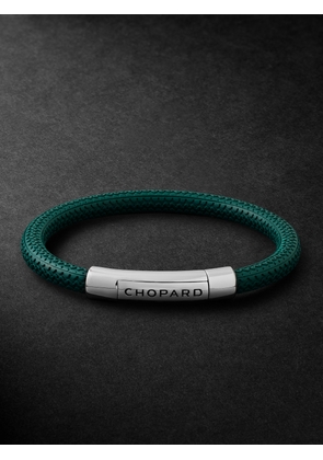 Chopard - Classic Racing Rubber and Silver-Tone Bracelet - Men - Green