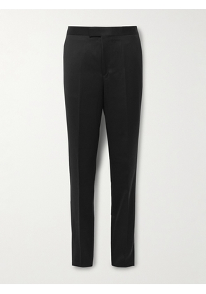 Favourbrook - Hampton Slim-Fit Grosgrain-Trimmed Wool-Twill Tuxedo Trousers - Men - Black - UK/US 28
