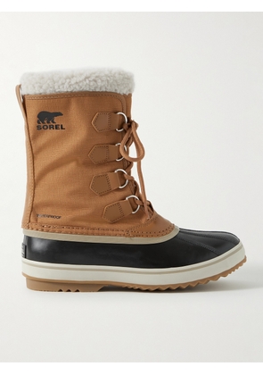 Sorel - 1964 Pac™ Faux Shearling-Trimmed Nylon-Ripstop and Rubber Snow Boots - Men - Brown - US 7
