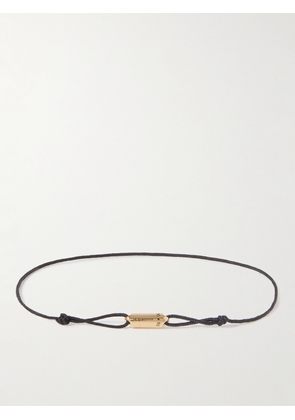 Le Gramme - 3g Cord and Gold Bracelet - Men - Black