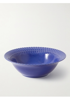 Buccellati - Double Rouche Porcelain Salad Bowl - Men - Blue