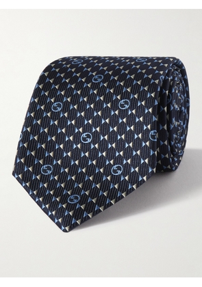 Gucci - 7cm Silk-Jacquard Tie - Men - Blue