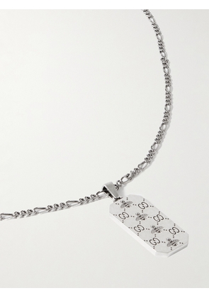Gucci - Engraved Silver Pendant Necklace - Men - Silver