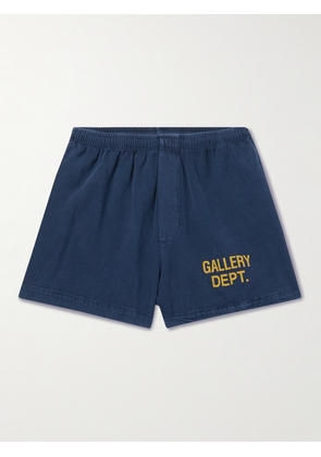Gallery Dept. - Zuma Straight-Leg Logo-Print Cotton-Jersey Shorts - Men - Blue - S