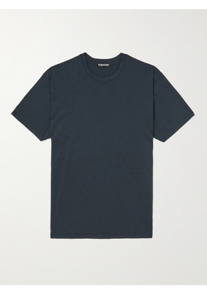 TOM FORD - Lyocell and Cotton-Blend Jersey T-Shirt - Men - Blue - IT 44