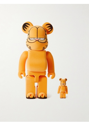 BE@RBRICK - Garfield 100% 400% Printed PVC Figurine Set - Men - Orange