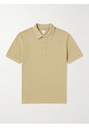 Bottega Veneta - Slim-Fit Cotton-Piqué Polo Shirt - Men - Neutrals - S